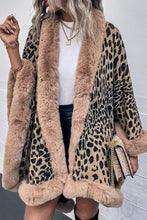 Load image into Gallery viewer, Leopard Open Front Poncho
