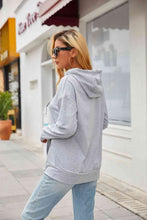 Load image into Gallery viewer, Zip Detail Drawstring Hoodie
