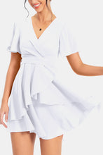 Load image into Gallery viewer, Surplice Neck Flutter Sleeve Dress
