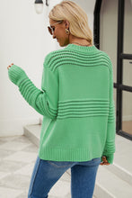 Load image into Gallery viewer, Round Neck Opnework Long Sleeve Pullover Sweater
