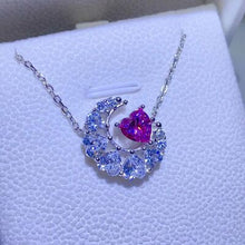 Load image into Gallery viewer, 1 Carat Moissanite 925 Sterling Silver Heart Necklace
