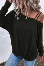 Load image into Gallery viewer, Asymmetrical Neck Long Sleeve Top
