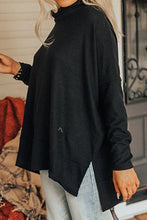 Load image into Gallery viewer, Cowl Neck Long Sleeve Slit Blouse
