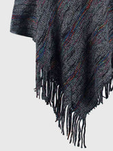 Load image into Gallery viewer, Fringe Hem Hooded Poncho
