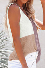 Load image into Gallery viewer, Color Block V-Neck Knit Vest
