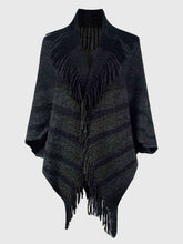 Load image into Gallery viewer, Fringe Detail Open Front Poncho
