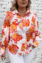 Load image into Gallery viewer, Plus Size Printed Long Sleeve Shirt
