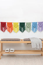Load image into Gallery viewer, Rainbow Fringe Macrame Banner
