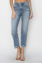 Load image into Gallery viewer, RISEN Full Size High Waist Distressed Cropped Jeans
