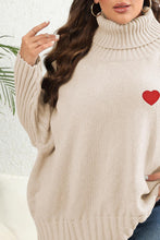 Load image into Gallery viewer, Plus Size Turtle Neck Long Sleeve Sweater
