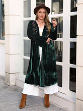 Load image into Gallery viewer, Plus Size Printed Open Front Long Sleeve Cardigan
