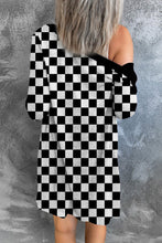 Load image into Gallery viewer, Plaid Button Up Long Sleeve Cover Up
