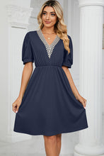 Load image into Gallery viewer, V-Neck Puff Sleeve Dress
