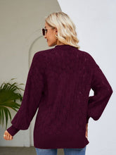 Load image into Gallery viewer, Open Front Ribbed Trim Cardigan
