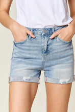 Load image into Gallery viewer, Judy Blue Full Size High Waist Rolled Denim Shorts
