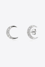Load image into Gallery viewer, Zircon Moon 925 Sterling Silver Stud Earrings
