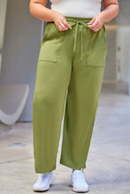 Load image into Gallery viewer, Plus Size Drawstring Straight Pants with Pockets
