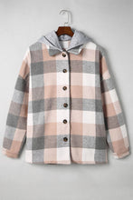 Load image into Gallery viewer, Button Up Plaid Hooded Jacket
