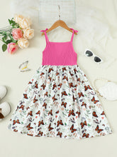 Load image into Gallery viewer, Butterfly Print Bow Detail Dress
