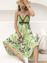 Load image into Gallery viewer, Backless Printed V-Neck Cami Dress
