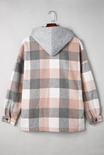 Load image into Gallery viewer, Button Up Plaid Hooded Jacket
