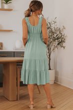Load image into Gallery viewer, Smocked Waist Sleeveless Tiered Dress with Pockets
