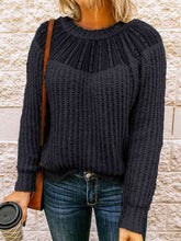 Load image into Gallery viewer, Round Neck Rib-Knit Sweater
