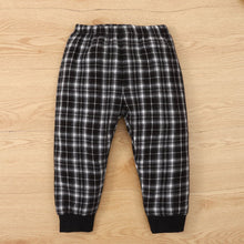Load image into Gallery viewer, Kids Animal Graphic Sweatshirt and Plaid Joggers Set
