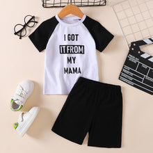Load image into Gallery viewer, Kids I GOT IT FROM MY MAMA Graphic Tee and Shorts Set
