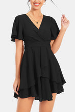 Load image into Gallery viewer, Surplice Neck Flutter Sleeve Dress
