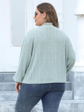 Load image into Gallery viewer, Plus Size Mock Neck Long Sleeve Knit Top
