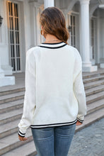 Load image into Gallery viewer, Buttoned V-Neck Long Sleeve Cardigan
