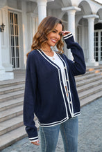 Load image into Gallery viewer, Buttoned V-Neck Long Sleeve Cardigan
