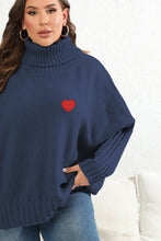 Load image into Gallery viewer, Plus Size Turtle Neck Long Sleeve Sweater
