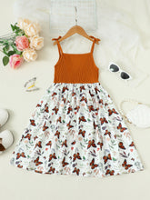Load image into Gallery viewer, Butterfly Print Bow Detail Dress
