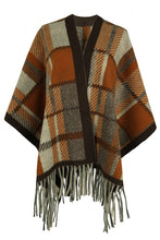 Load image into Gallery viewer, Cloak Sleeve Fringe Detail Poncho
