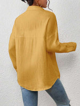 Load image into Gallery viewer, Textured Drop Shoulder Shirt Jacket
