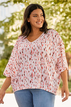 Load image into Gallery viewer, Plus Size Printed V-Neck Blouse
