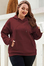 Load image into Gallery viewer, Plus Size Front Pocket Long Sleeve Hoodie
