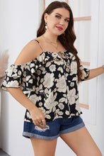 Load image into Gallery viewer, Plus Size Floral Spaghetti Strap Blouse
