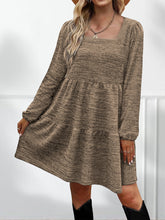 Load image into Gallery viewer, Square Neck Long Sleeve Dress
