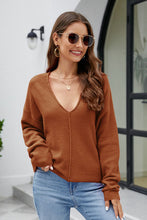 Load image into Gallery viewer, V-Neck Center Seam Sweater
