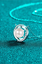 Load image into Gallery viewer, Moissanite Pearl Rhodium-Plated Necklace
