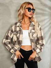 Load image into Gallery viewer, Plaid Button Down Collared Jacket
