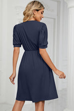 Load image into Gallery viewer, V-Neck Puff Sleeve Dress

