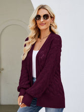 Load image into Gallery viewer, Open Front Ribbed Trim Cardigan
