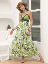 Load image into Gallery viewer, Backless Printed V-Neck Cami Dress

