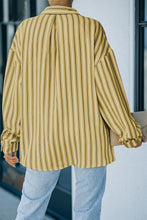 Load image into Gallery viewer, Striped Button-Up Dropped Shoulder Shirt

