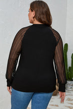 Load image into Gallery viewer, Plus Size Round Neck Long Sleeve Blouse
