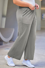 Load image into Gallery viewer, Plus Size Drawstring Straight Pants with Pockets
